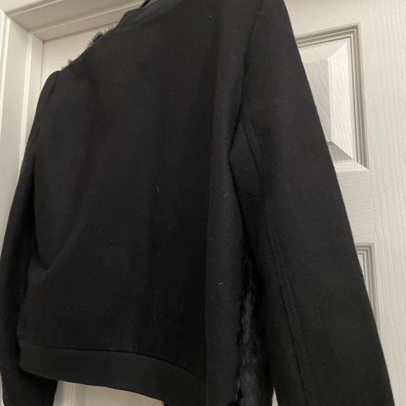 Diane Von Furstenberg Fur/Wool Bomber Jacket - Picture 5 of 5